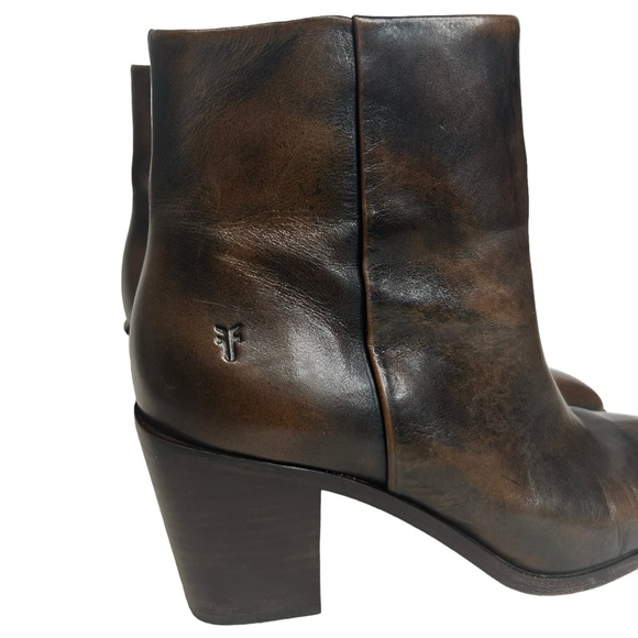 Frye Georgia Ankle Bootie Boot Sz 9.5 Bronze - Picture 2 of 13